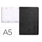 Agenda encuadernada liderpapel esparta 15x21 cm 2024 dia pagina con gomilla color gris papel 70 gr