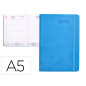 Agenda encuadernada liderpapel esparta 15x21 cm 2024 dia pagina con gomilla color azul papel 70 gr