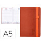 Agenda encuadernada liderpapel larisis 15x21 cm 2024 dia pagina color rojo papel 70 gr