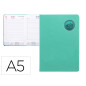 Agenda encuadernada liderpapel kilkis 15x21 cm 2024 dia pagina color turquesa papel 70 gr