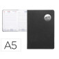 Agenda encuadernada liderpapel kilkis 15x21 cm 2024 dia pagina color negro papel 70 gr