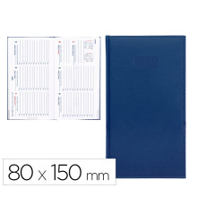 Agenda encuadernada liderpapel creta 8x15 cm 2024 semana vista color azul papel 70 gr