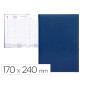 Agenda encuadernada liderpapel creta 17x24 cm 2024 dia pagina color azul papel 70 gr