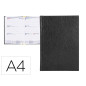 Agenda encuadernada liderpapel corfu a4 2024 semana vista color negro papel 60 gr