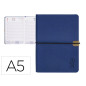Agenda encuadernada liderpapel egina a5 2024 dia pagina color azul papel 70 gr