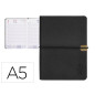 Agenda encuadernada liderpapel egina a5 2024 dia pagina color negro papel 70 gr