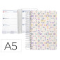 Agenda espiral liderpapel perissa a5 2024 semana vista papel 80 gr diseño square