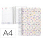 Agenda espiral liderpapel perissa a4 2024 dia pagina papel 80 gr diseño square