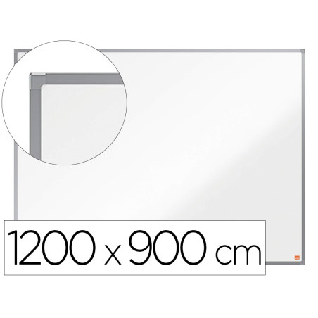 Pizarra blanca nobo essence acero vitrificado magnetica 1200x900 mm