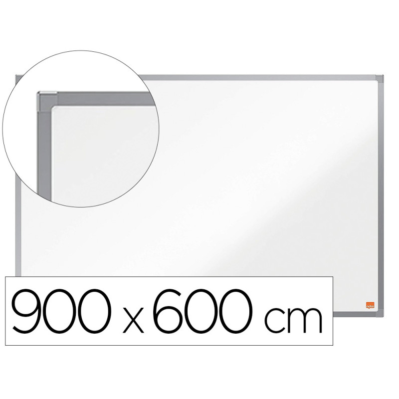 Pizarra blanca nobo essence acero vitrificado magnetica 900x600 mm