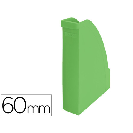 Revistero leitz recycle plastico lomo 60 mm verde 78x308x278 mm