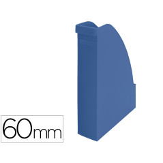 Revistero leitz recycle plastico lomo 60 mm azul 78x308x278 mm