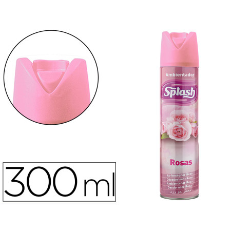 Ambientador spray splash aroma rosas bote de 300 ml