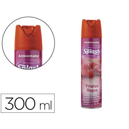 Ambientador spray splash aroma frutos rojos bote de 300 ml