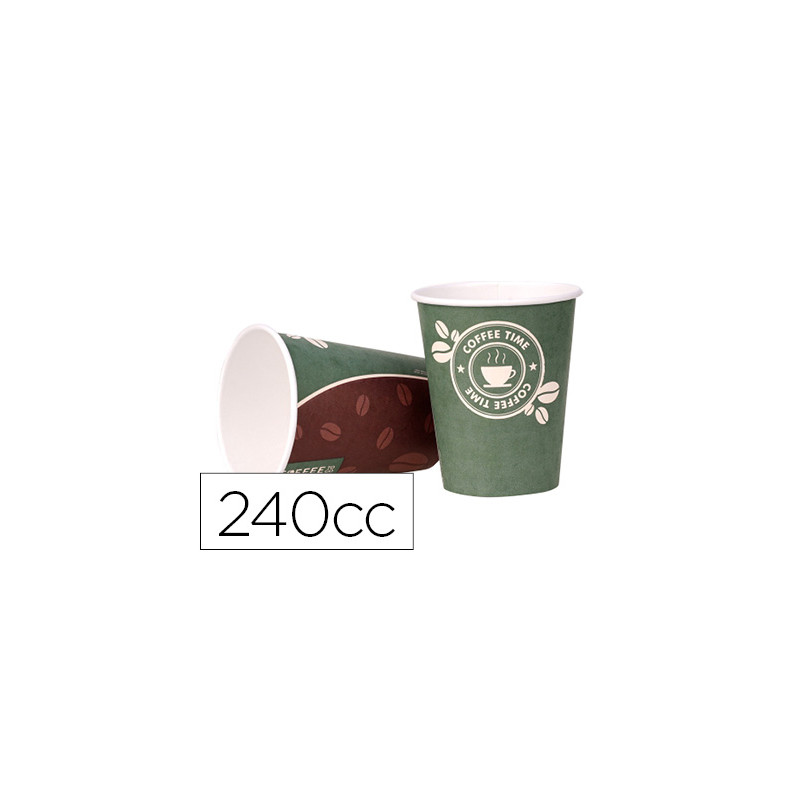Vaso termico carton blanco 240 cc paquete de 50 unidades