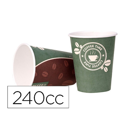 Vaso termico carton blanco 240 cc paquete de 50 unidades