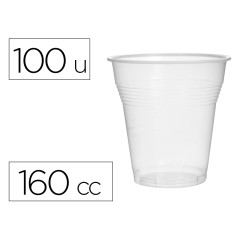 Vaso de plastico transparente 160 cc paquete de 100 unidades