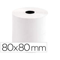 Rollo sumadora termico q-connect 80 mm ancho x 80 mm diametro sin bisfenol a papel de 70 g/m2