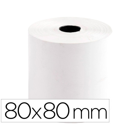 Rollo sumadora termico greening 80 mm ancho x 80 mm diametro sin bisfenol a papel de 70 g/m2
