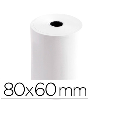 Rollo sumadora termico greening 80 mm ancho x 60 mm diametro sin bisfenol a papel de 70 g/m2