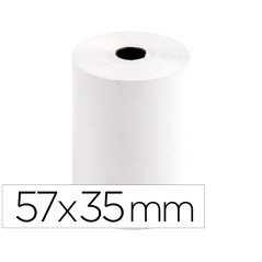 Rollo sumadora termico greening 57 mm ancho x 35 mm diametro para tpv sin bisfenol a papel de 70 g/m2