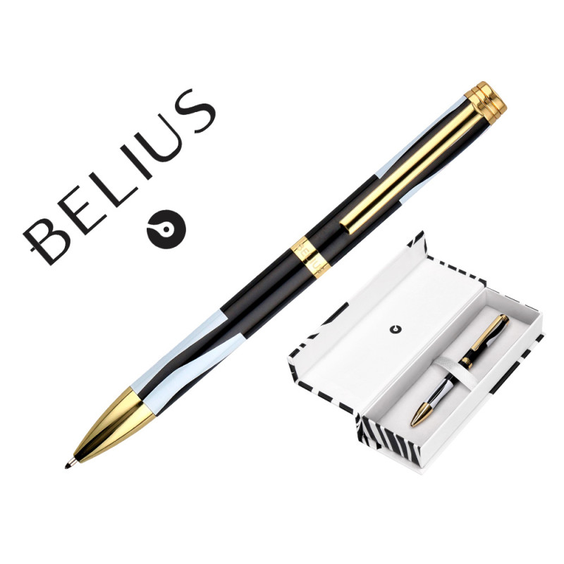 Roller belius dualita cuerpo negro color blanco tinta negra caja de diseño