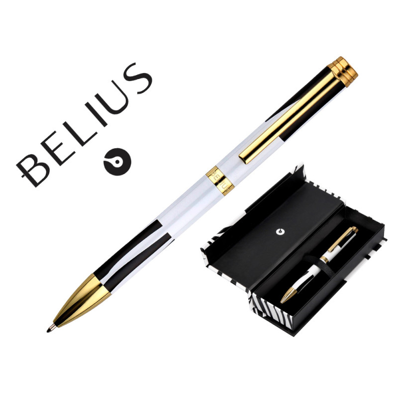 Roller belius dualita cuerpo blanco color negro tinta negra caja de diseño