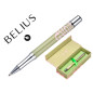 Boligrafo belius ink dreams aluminio color verde matcha y rosa plateado frase interior tinta azul caja de diseño