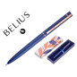 Boligrafo belius rose aluminio color azul electrico/oro rosa tinta azul caja de diseño