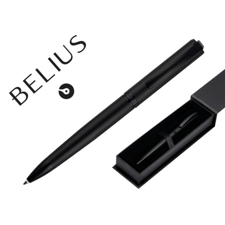 Roller belius turbo aluminio color negro tinta azul caja de diseño