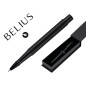 Boligrafo belius turbo aluminio color negro tinta azul caja de diseño