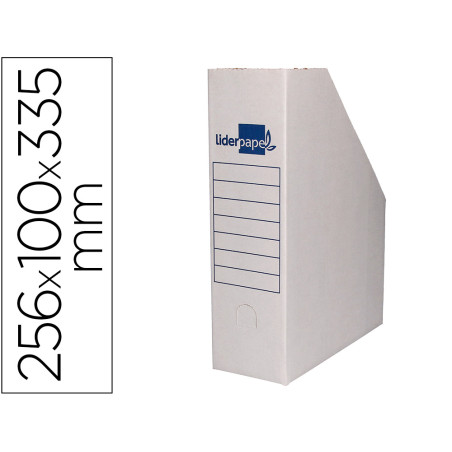 Revistero liderpapel ecouse carton 100% reciclado color blanco 256x100x335 mm