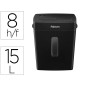 Destructora de documentos fellowes p-42c capacidad 8h seguridad p4 grapas y tarjetas papelera 15 l