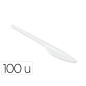 Cuchillo de plastico blanco reutilizable paquete de 100 unidades