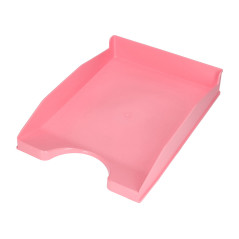 Bandeja sobremesa plastico q-connect rosa pastel opaco 240x70x340 mm