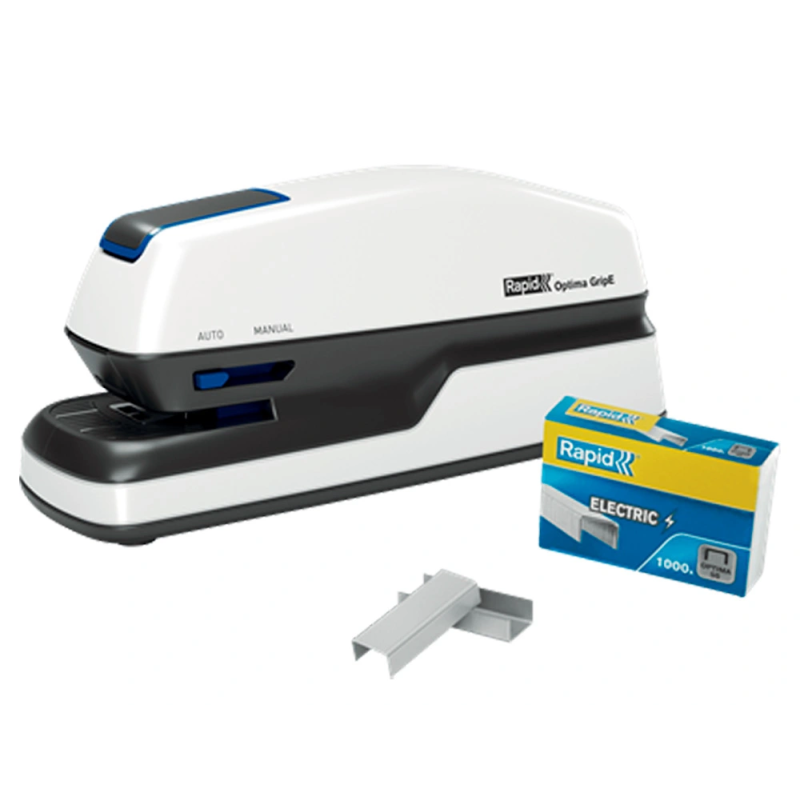 Grapadora rapid electrica optima grip capacidad 20 hojas