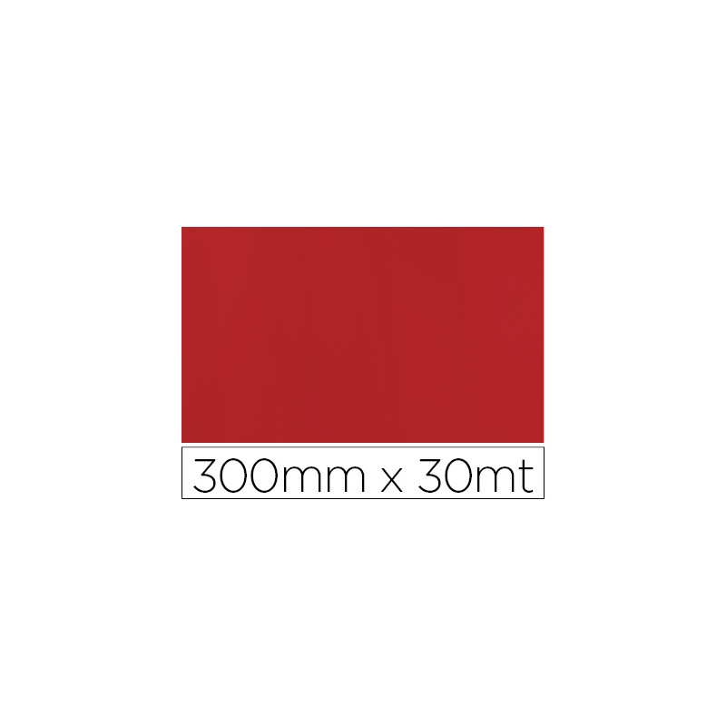 Papel de regalo colibri simple mate rojo bobina 300 mm x 30 mt