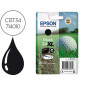 Ink-jet epson work force pro wf-3720dwf/3725dwf negro 34xl durabrite ultra ink 1100 paginas