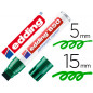 Rotulador edding marcador permanente 850 verde punta biselada 5-15 mm recargable