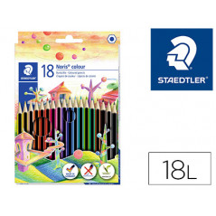 Lapices de colores staedtler wopex ecologico 18 colores en caja de carton