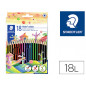Lapices de colores staedtler upcycled wood ecologico 18 colores en caja de carton