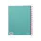 Cuaderno espiral liderpapel a4 micro jolly tapa forrada 140h 75 gr cuadro 5mm 5 bandas4 taladros color turquesa Cuaderno espiral liderpapel a4 micro jolly tapa forrada 140h 75 gr cuadro 5mm 5 bandas4 taladros color turquesa