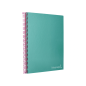 Cuaderno espiral liderpapel a4 micro jolly tapa forrada 140h 75 gr cuadro 5mm 5 bandas4 taladros color turquesa Cuaderno espiral liderpapel a4 micro jolly tapa forrada 140h 75 gr cuadro 5mm 5 bandas4 taladros color turquesa