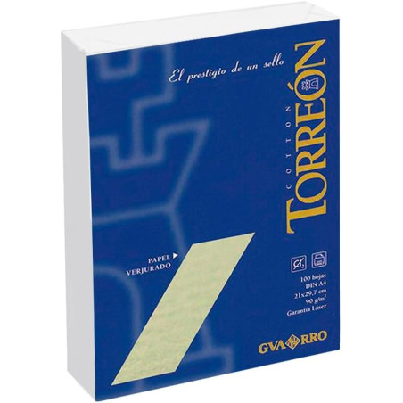 Papel torreon blanco crema a4 90 gr paquete de 100 hojas