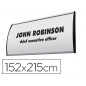 Identificador mural jansen display curvo din a5 perfil alumino 152x215 mm