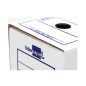 Caja archivo definitivo liderpapel 104 folio carton reciclado 325g/m2 lomo 100 mm blanco 365x100x251 mm
