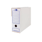 Caja archivo definitivo liderpapel 104 folio carton reciclado 325g/m2 lomo 100 mm blanco 365x100x251 mm