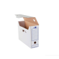 Caja archivo definitivo liderpapel 104 folio carton reciclado 325g/m2 lomo 100 mm blanco 365x100x251 mm