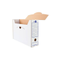 Caja archivo definitivo liderpapel 104 folio carton reciclado 325g/m2 lomo 100 mm blanco 365x100x251 mm