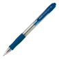 Boligrafo pilot super grip azul retractil sujecion de caucho tinta base de aceite
